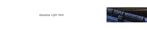 Helvetica Light Italic
