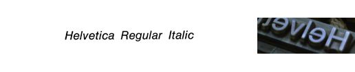 Helvetica Regular Italic