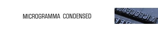 Microgramma Condensed