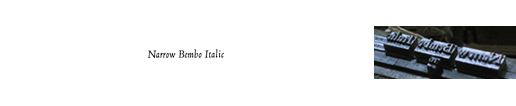 Narrow Bembo Italic