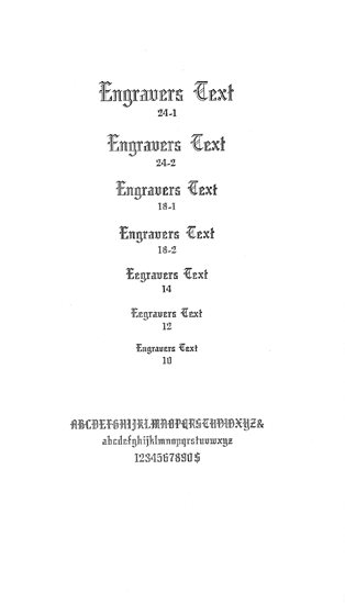 Engravers Text