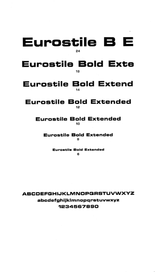 Eurostile Bold Extended