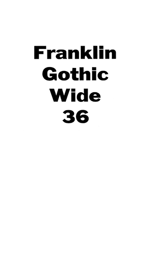 Franklin Gothic Wide