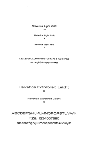 Helvetica Light Italic