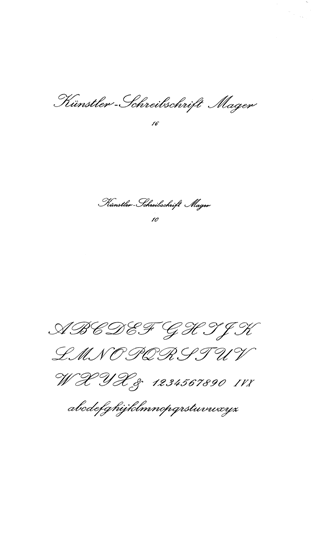 Kuenstler-Schreilschrift Mager