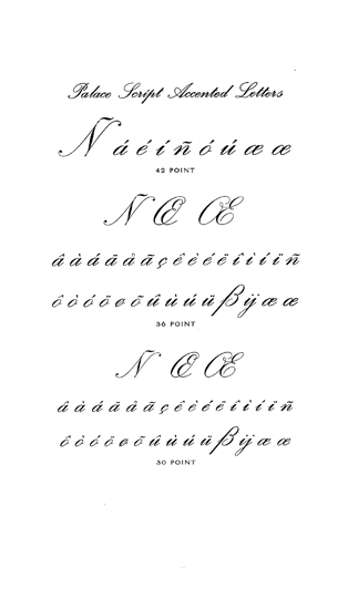 Palace Script Accented Letters
