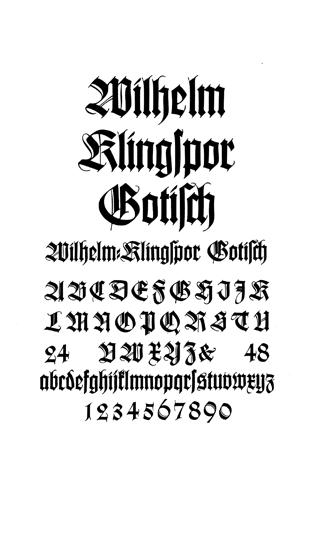 Wilhelm Klingspor Gotisch