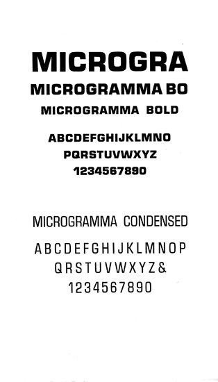 Microgramma Bold