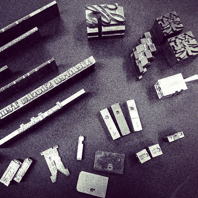 金属活字を作るための、母型などの資料。#ライノタイプ #モノタイプ #ルドロー #トムソン の母型